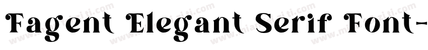 Fagent Elegant Serif Font字体转换
